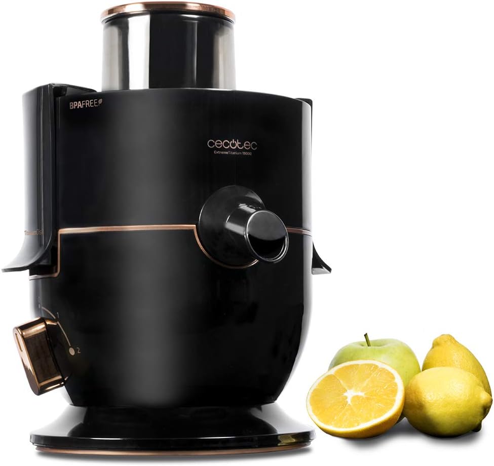 Licuadora für Obst & Gemüse ExtremeTitanium 19000, Schwarz 500 Ml Glas