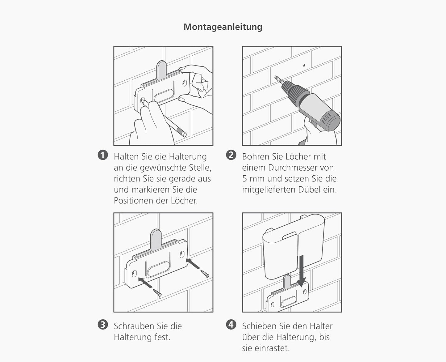 CleanTech Wandbesen mit verstellbarem Stiel und Besenabdeckung, Besen