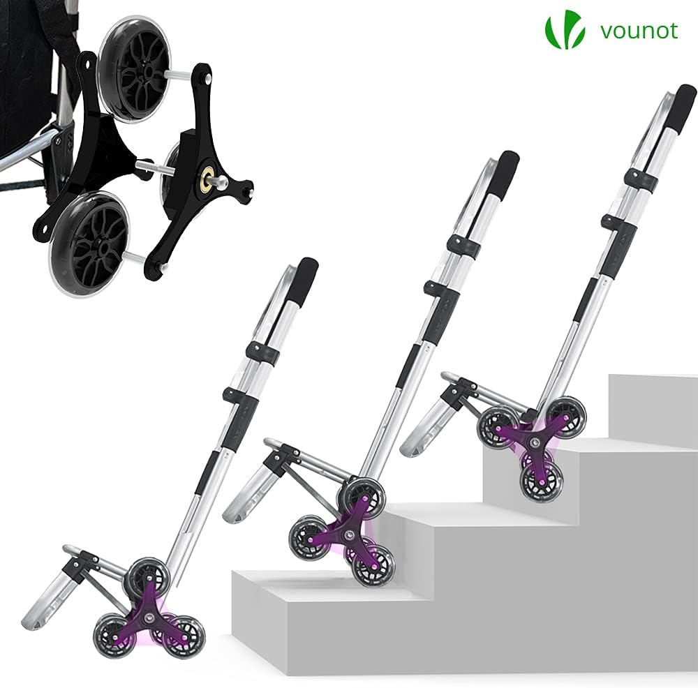 Klappbarer Einkaufstrolley, Schwarz 58L