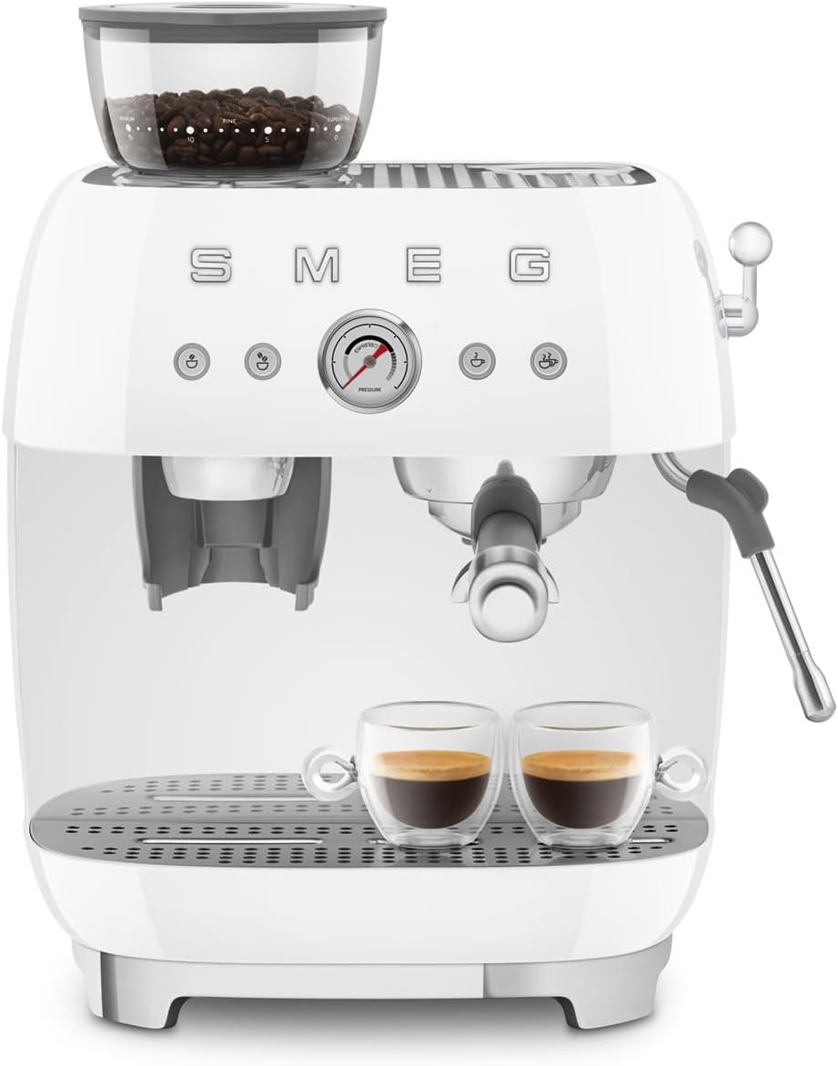 EGF03WHEU Espressomaschine mit Mahlwerk, Weiss