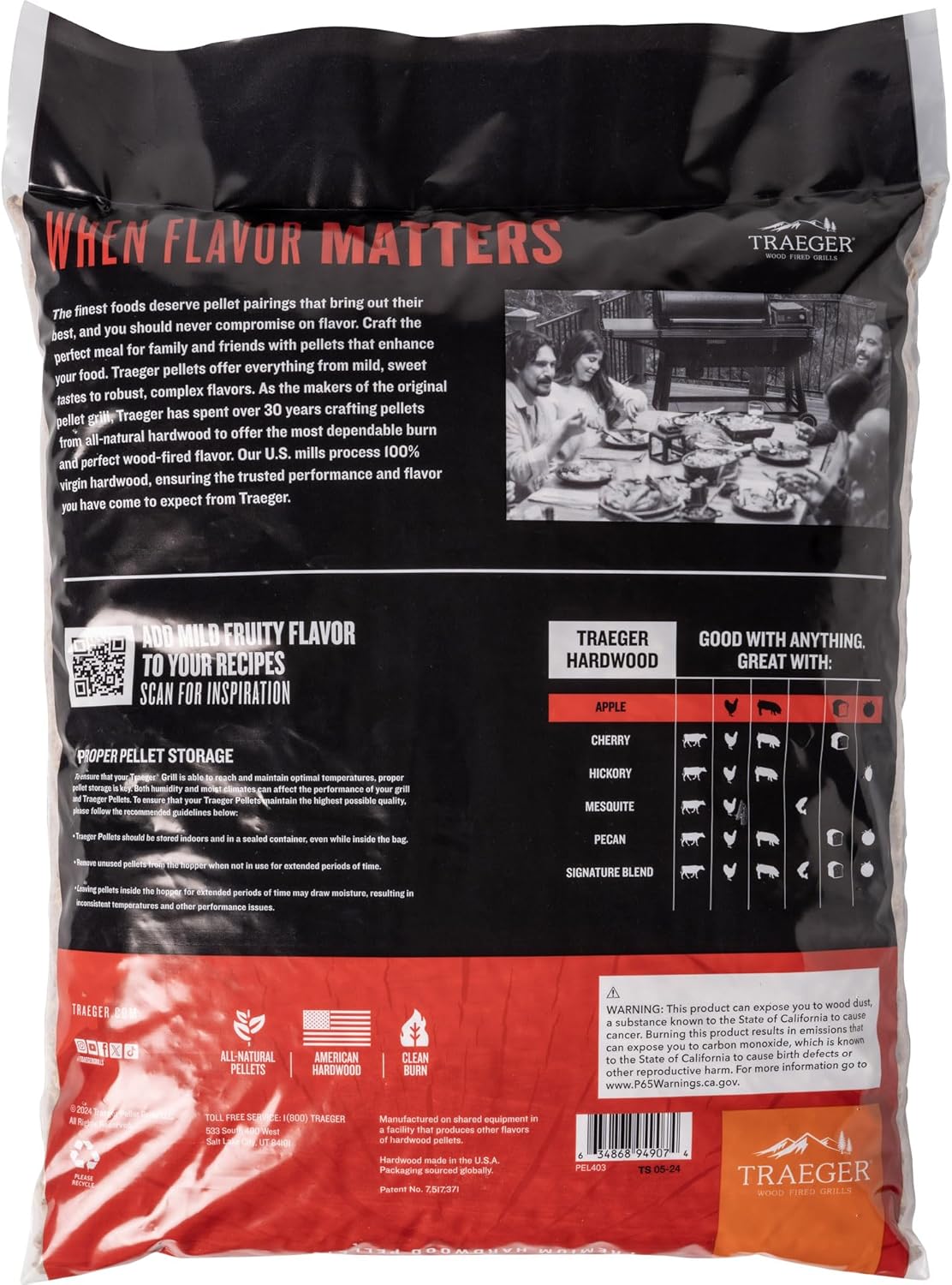 Holzpellets für Smoker und Pelletgrills, 8.2 kg, Apfel 8,2 kg