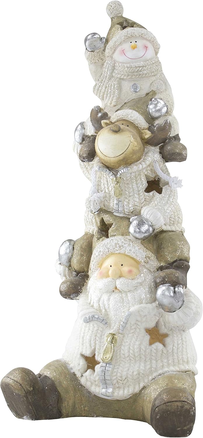 Deko Figur mit Beleuchtung - Schneemann, Rentier, Weihnachtsmann, (A) Schneemann, Rentier, Weihnachtsmann