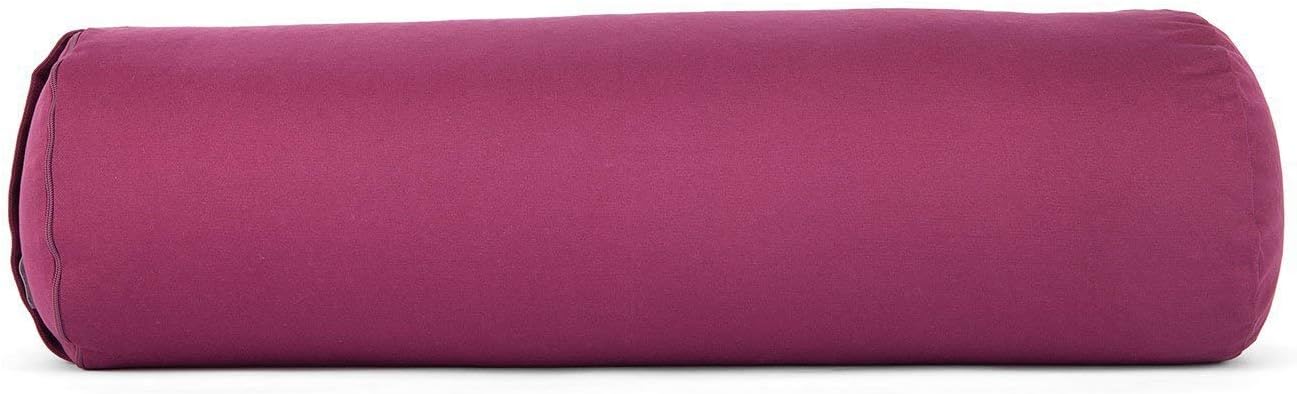 Waschbares Yoga Bolster, aubergine