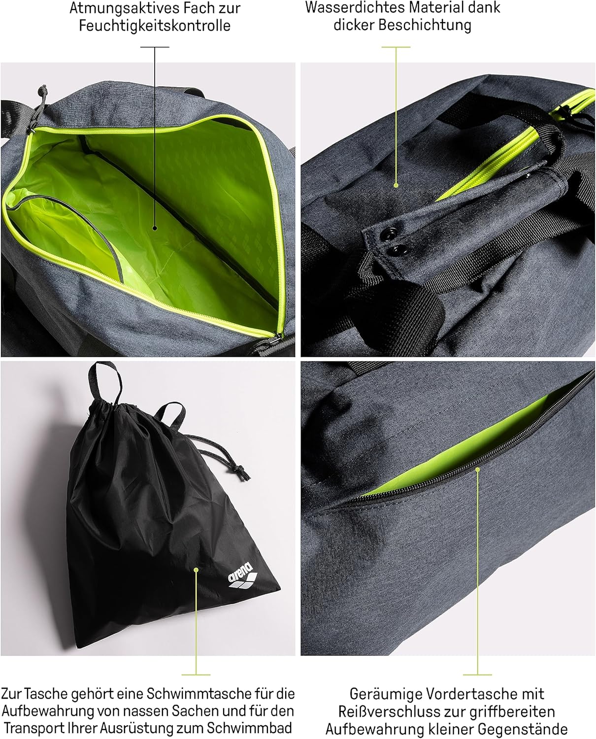 Team Duffle Sporttasche mit Nassfach, Rot (Team Red Melange)