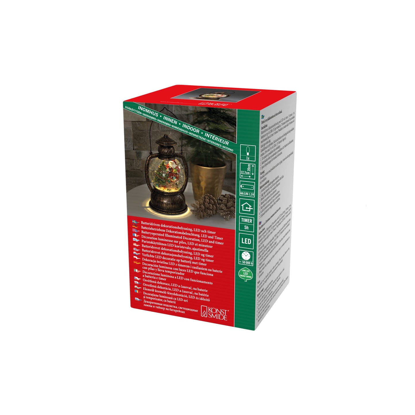 LED Kugellaterne Weihnachtsmann 3497-000, Weihnachtsmann