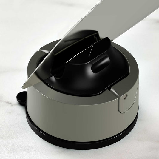Evo Messerschärfer mit PowerGrip Saugnapf, Evo Grau