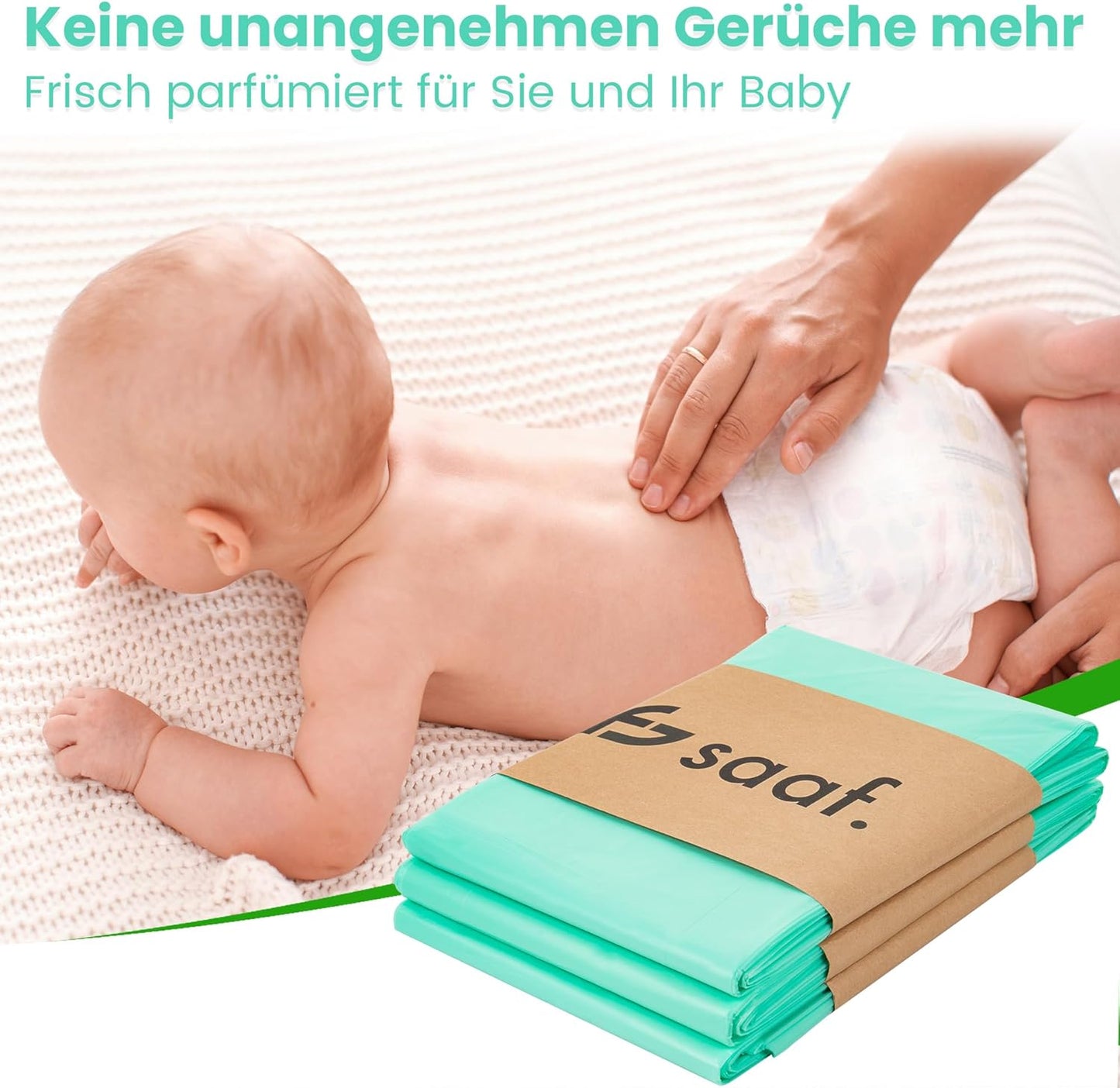 Windeleimer Nachfüllpack, 6 Stück, parfümiert, für Korbell und Litter Champ