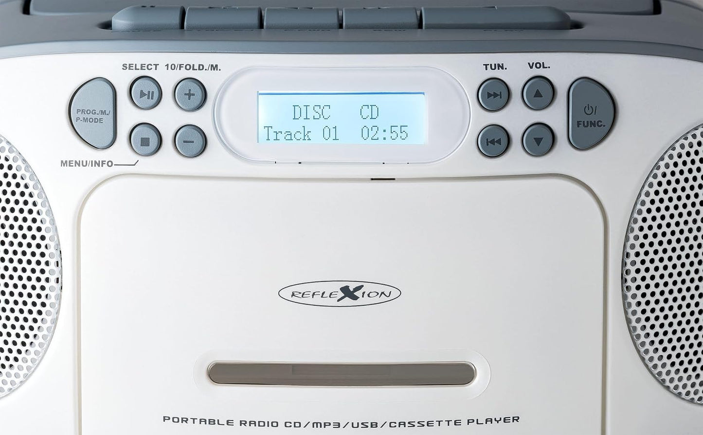 RCR2260DAB/BL - Tragbares CD/MP3-Kassetten-Radio mit DAB+, mit DAB-Radio Blau