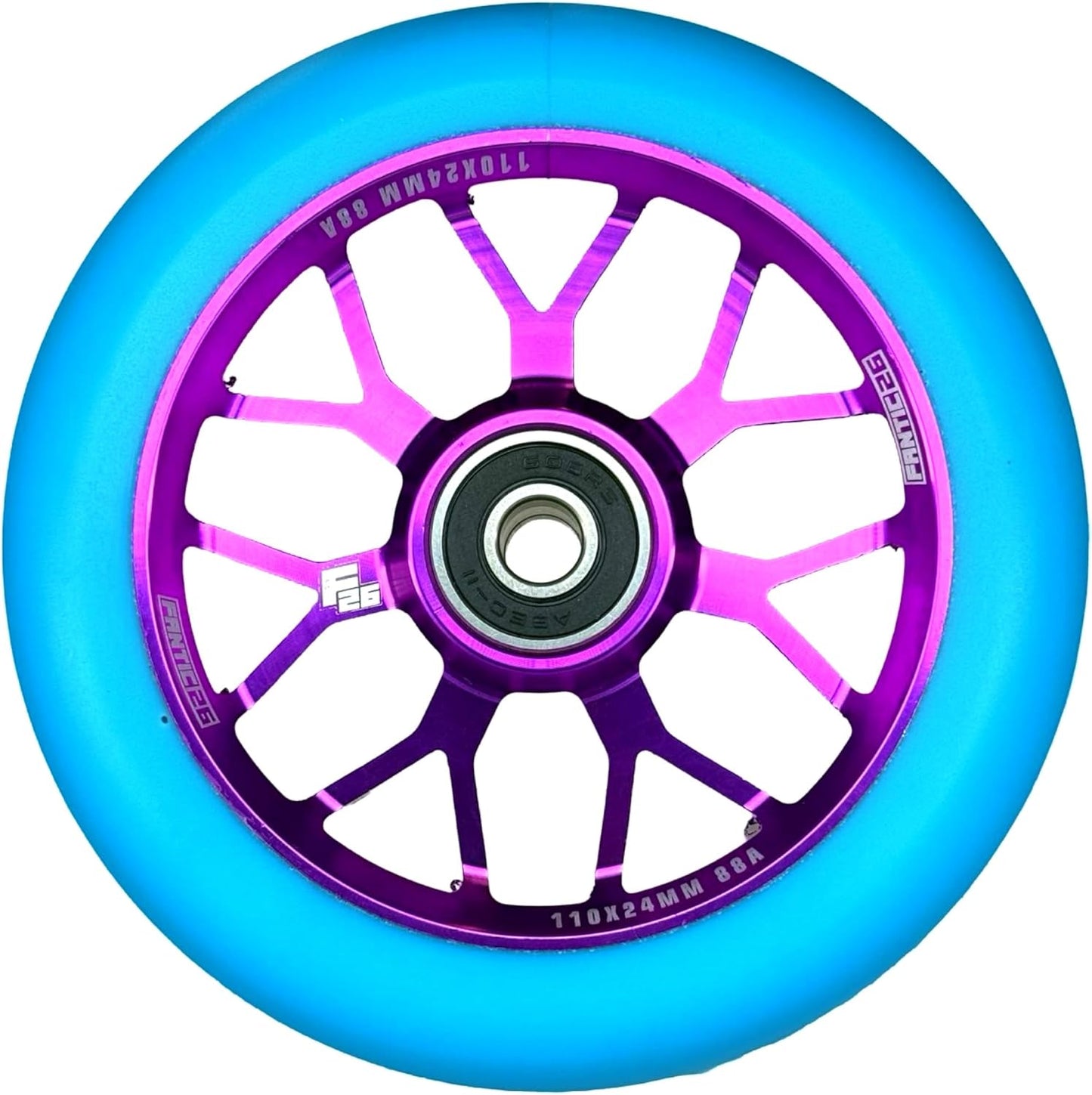 Stunt-Scooter-Ersatzrad, 110mm, Lila/Pu Türkis