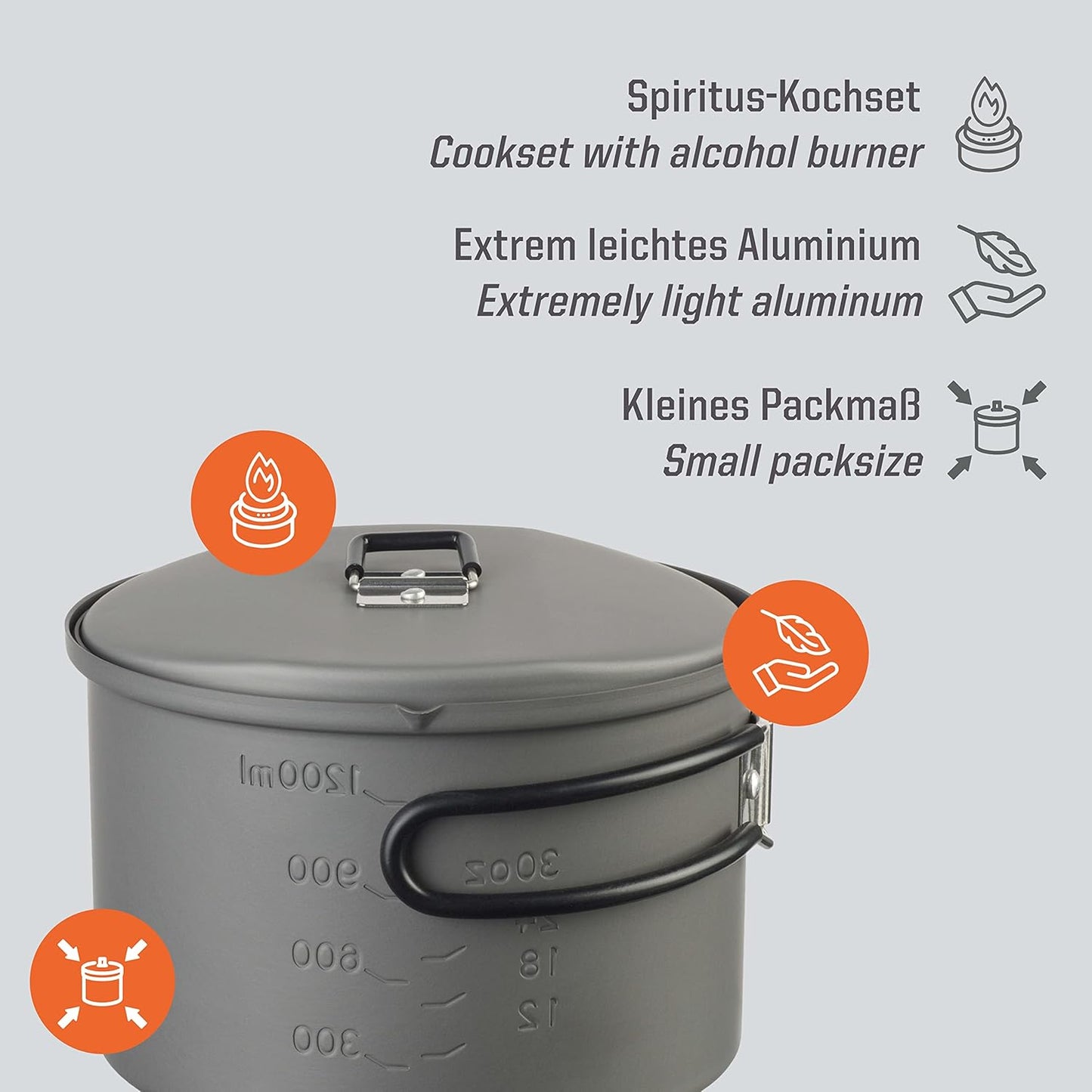 Spiritus-Kochset, Hartanodisiertes Aluminium