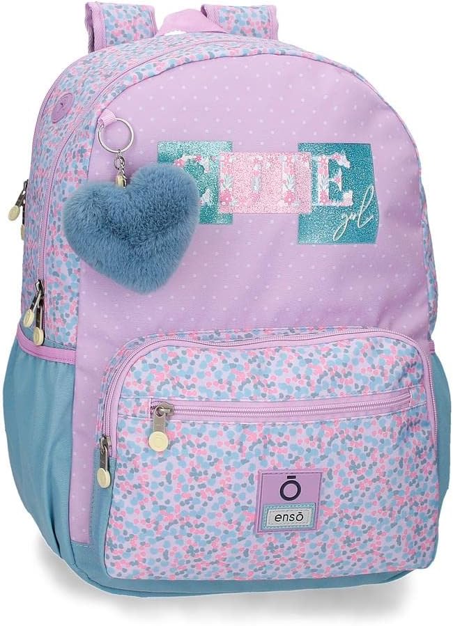 Schulrucksack für Laptop bis 15.6 Zoll, Mochila Escolar para Portátil Dunkelviolett