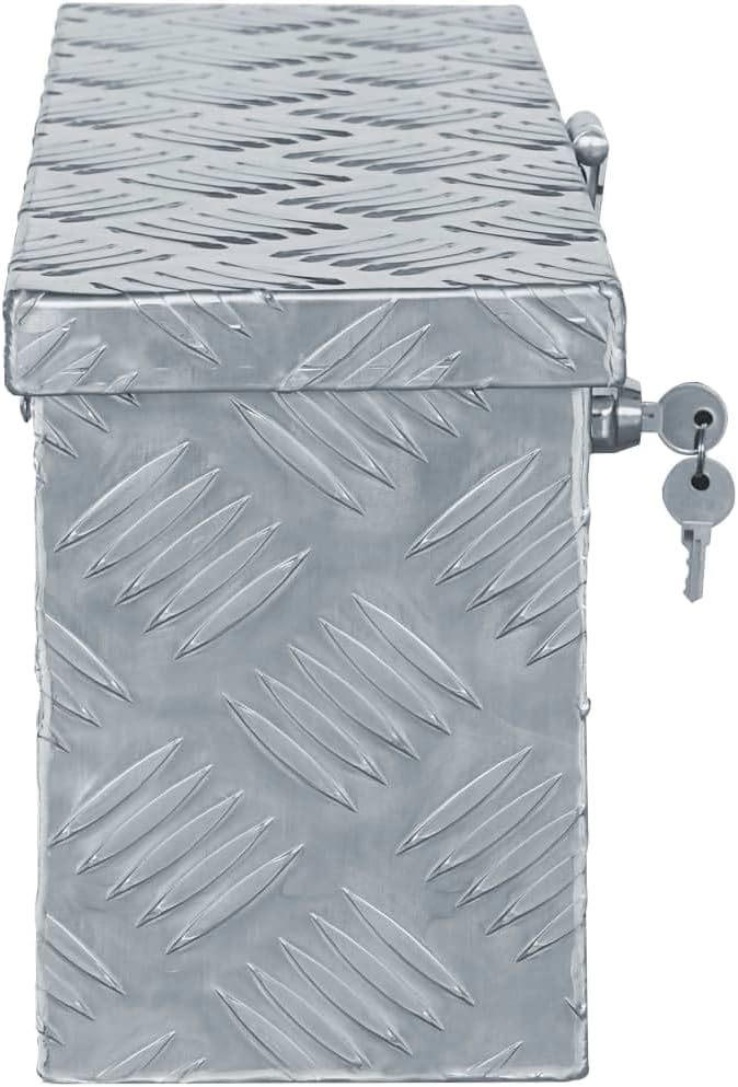Aluminiumkiste (48.5 x 14 x 20 cm), 48.5 x 14 x 20 cm Silber