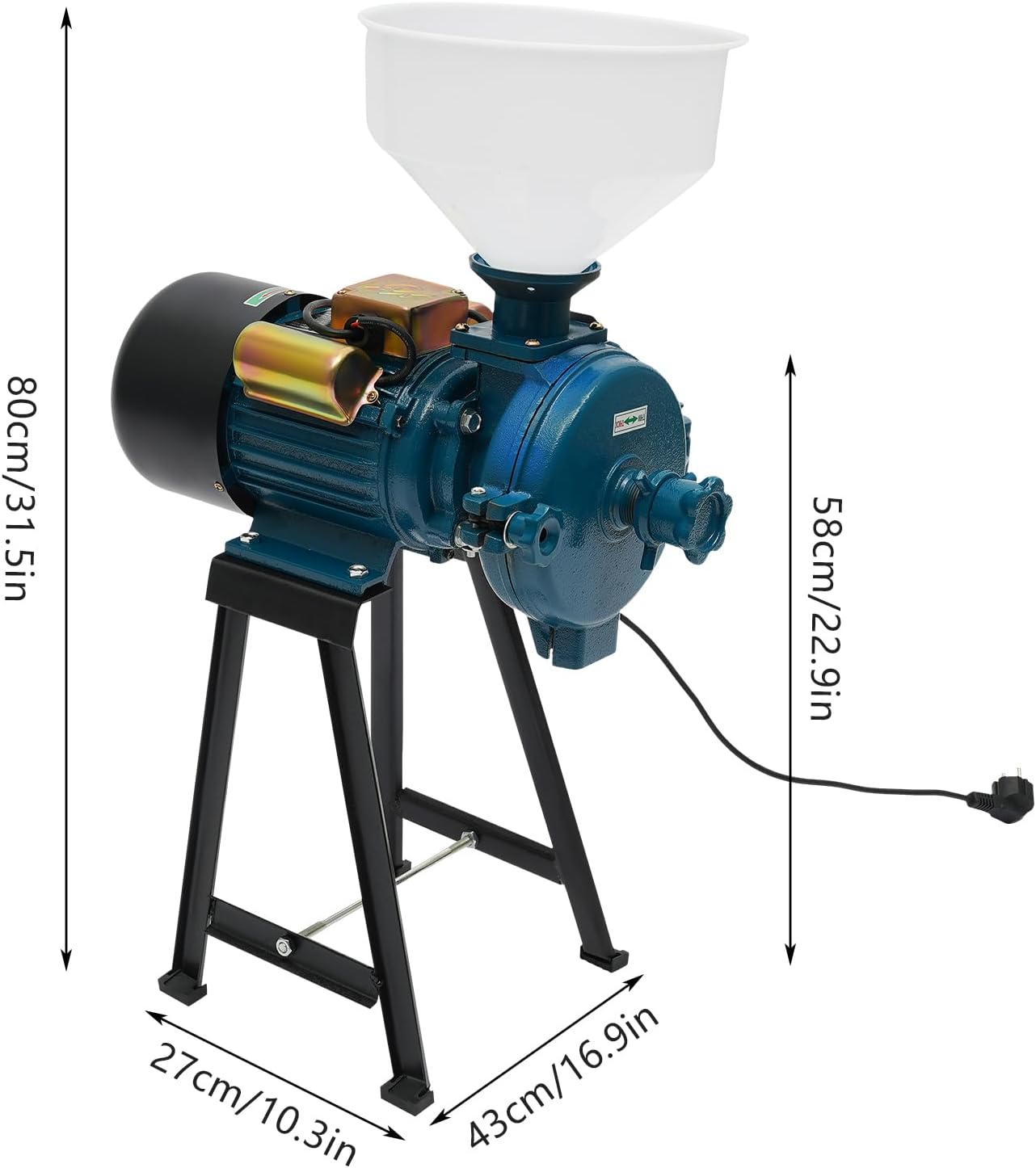 Getreidemühle mit Trichter, ‎W-ONE-1, Blau 2200