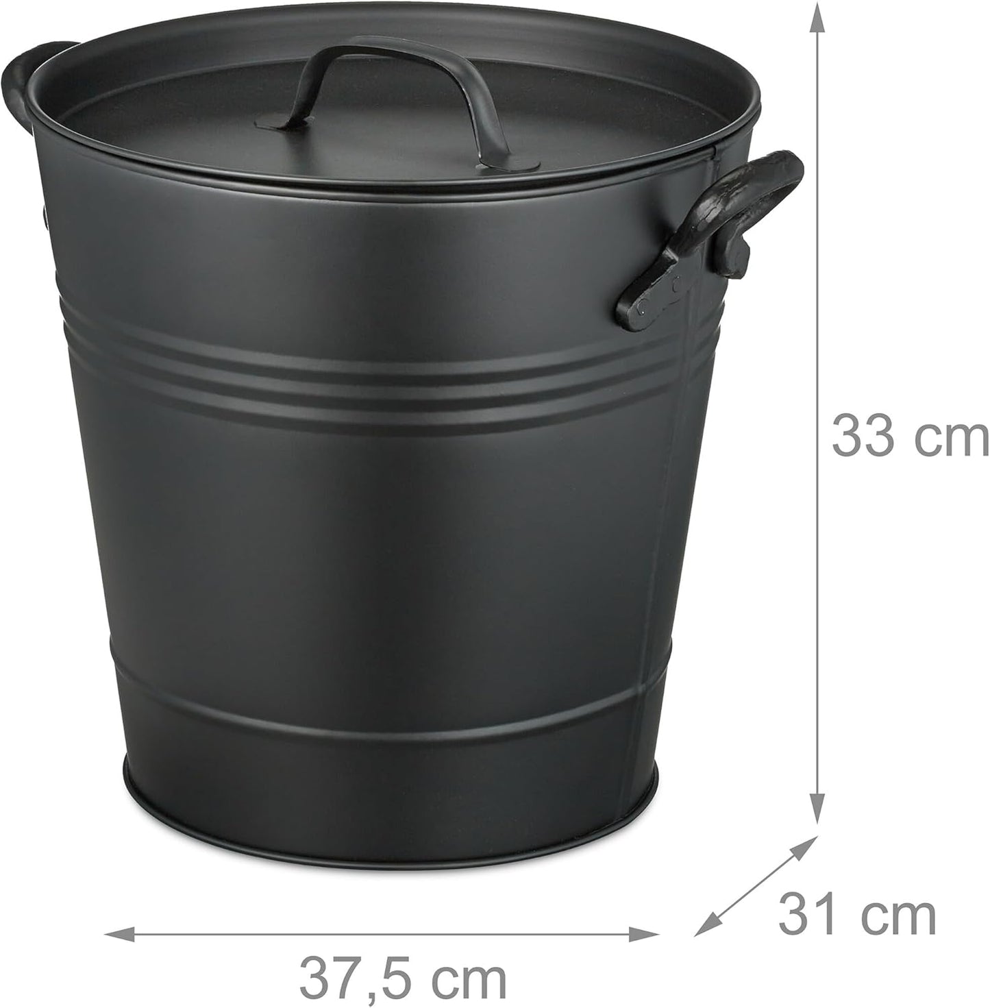 Ascheeimer mit Deckel