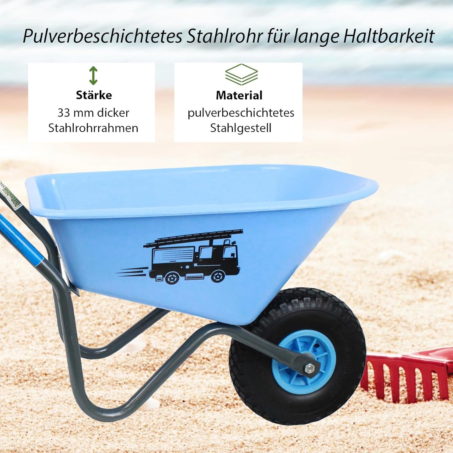 Kinderschubkarre mit Vollgummirad