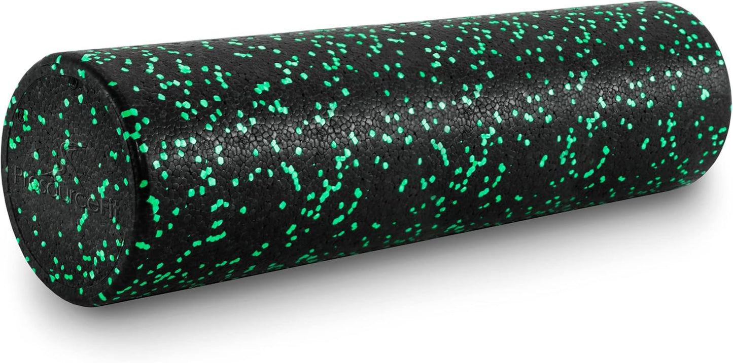 Foam Roller für Yoga & Muskelmassage, Black/Green 24"H x 6"D