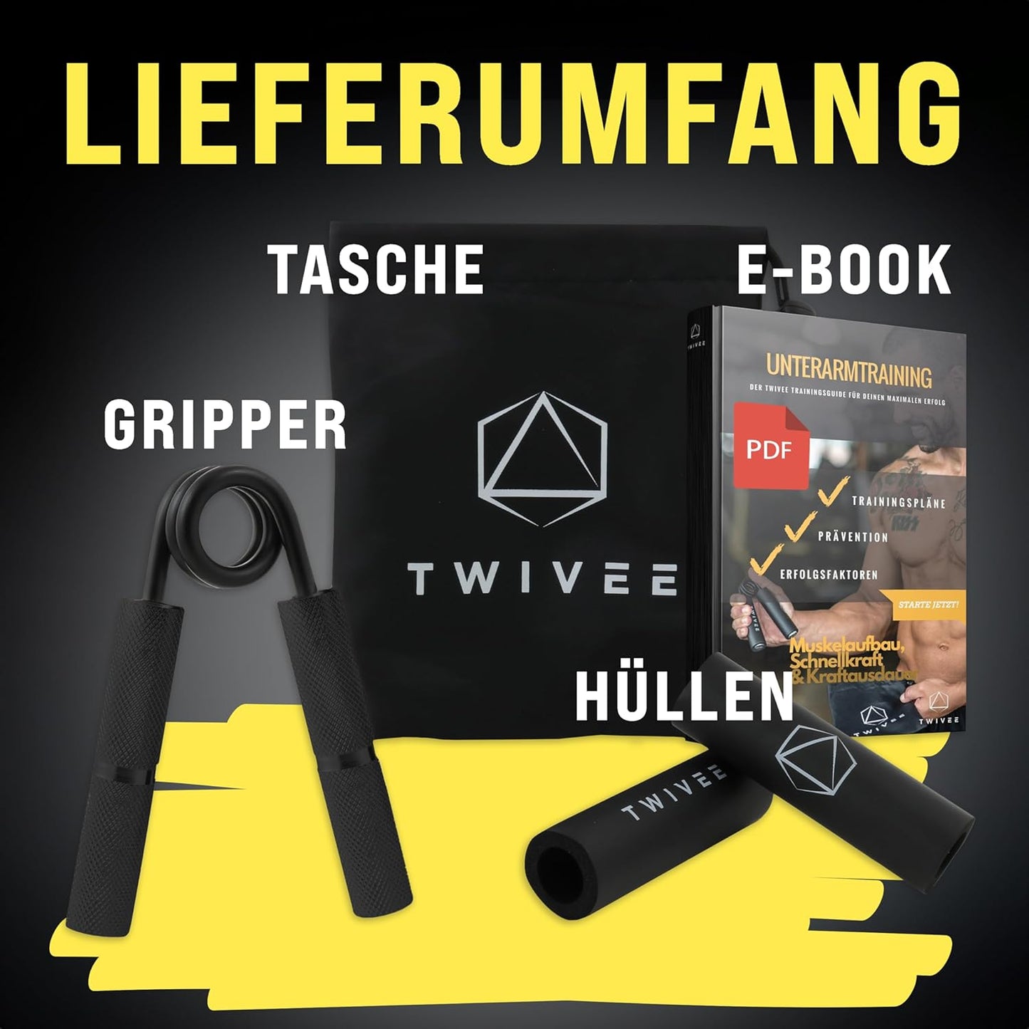 Fingerhantel, Schwarz / Schwarz 150 lbs = 68 kg - Fortgeschrittener