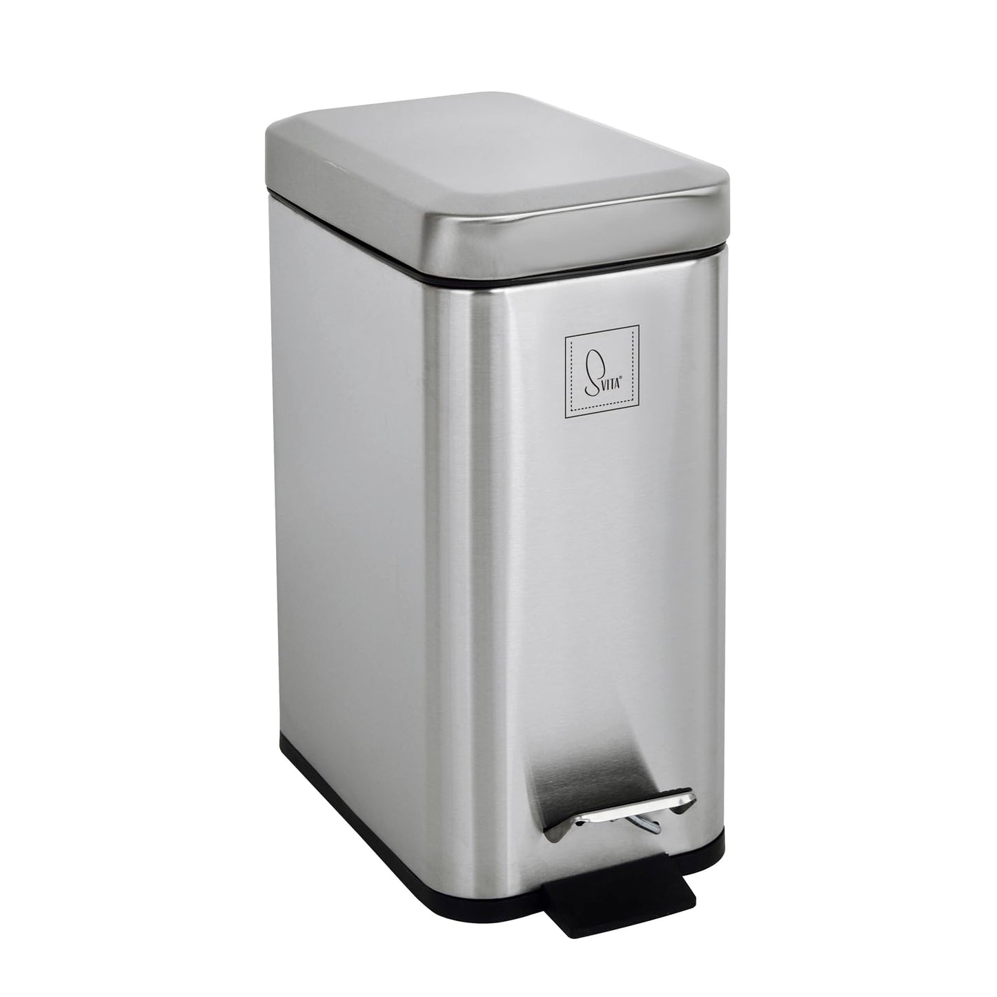 Treteimer mit Softclose, Silber