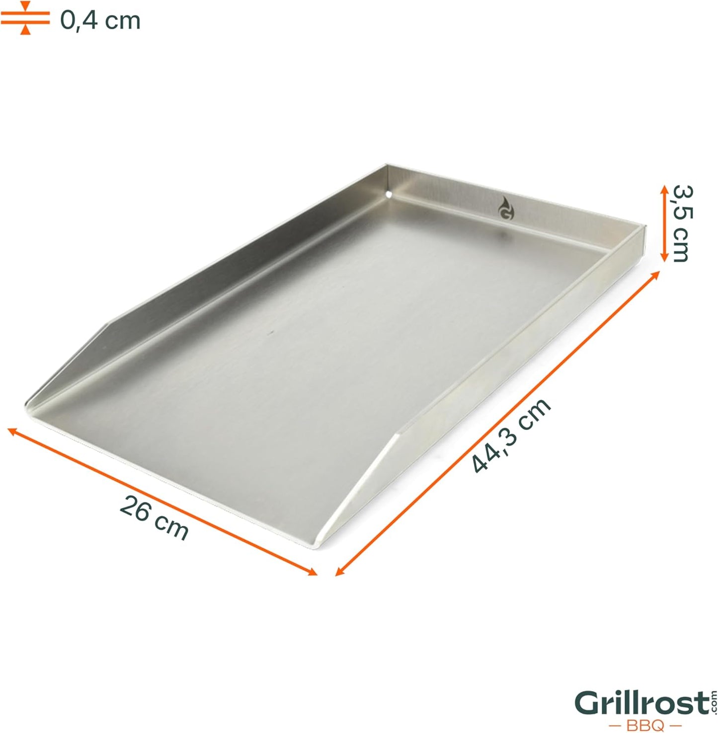 Edelstahl Grillplatte, 44.3x26cm - Weber Spirit