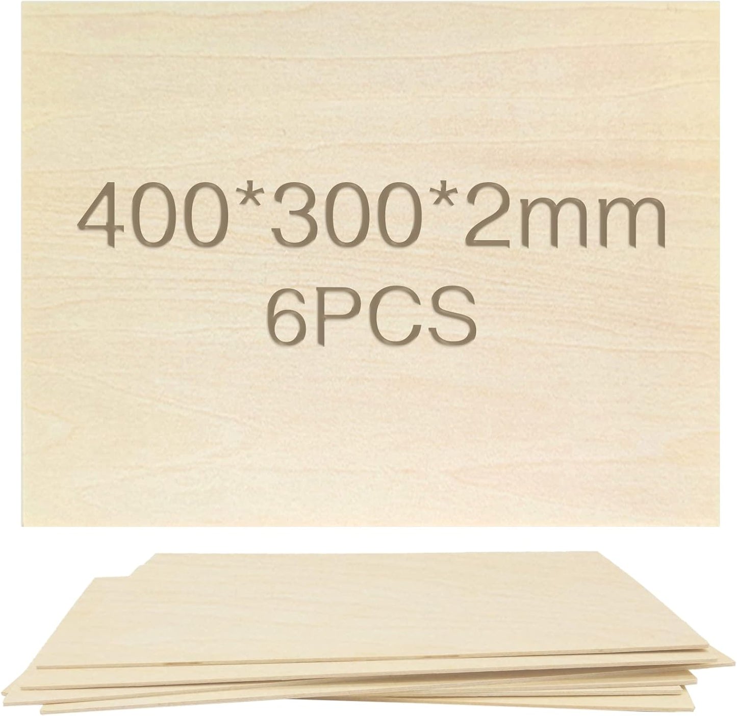 6er Set Bastelholzplatten, 40*30-6pcs