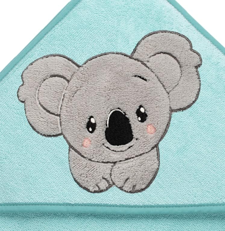 Kapuzenhandtuch Baby, Türkis - Koala
