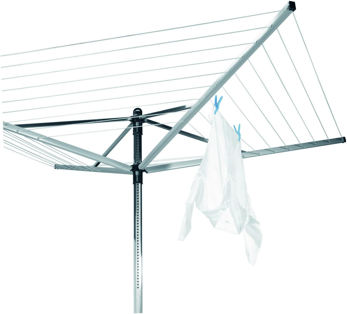 Wäschespinne Lift-O-Matic 50 m, 50m Wäschespinne + Bodenanker Metallic Grey
