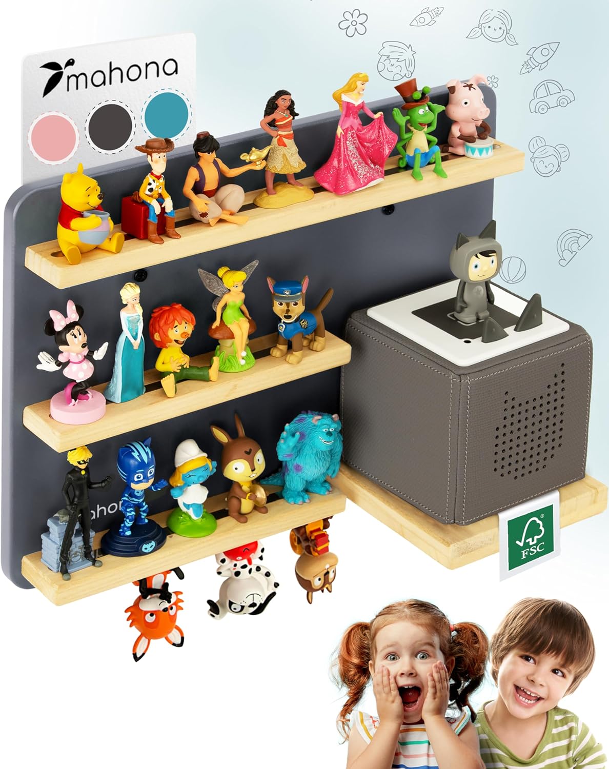 Tonie-Regal, Display-Regal Grau
