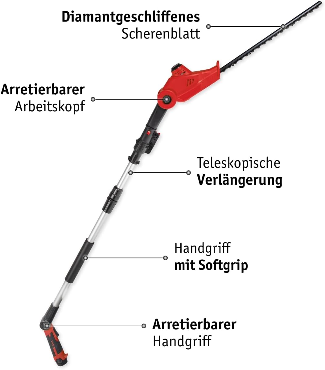 Akku-Teleskop-Heckenschere, 12V Teleskop Heckenschere