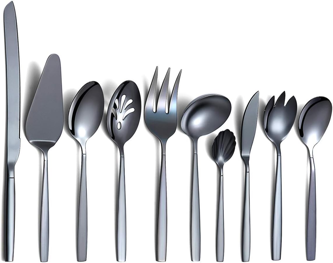 10-teiliges Servierbesteck-Set, 10.schwarz