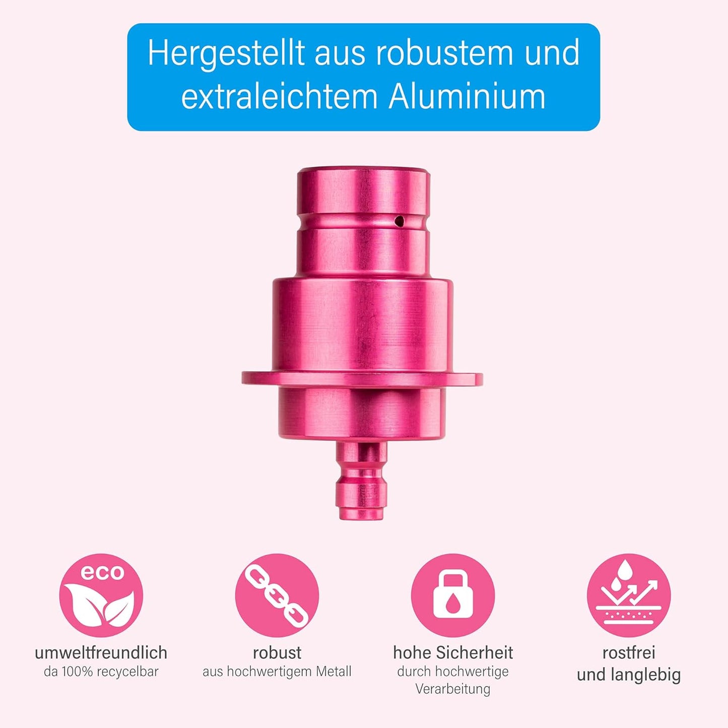 CO2 Adapter-Schlauch für Wassersprudler (1,5m), Schwarz