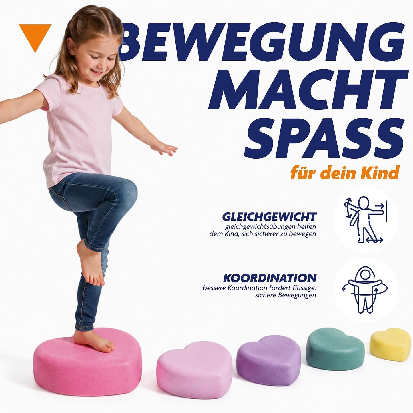 Sensorische Balanciersteine für Kinder, Mehrfarbig