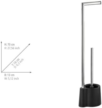 Stand WC-Garnitur Avola mit Bürstenhalter, Schwarz