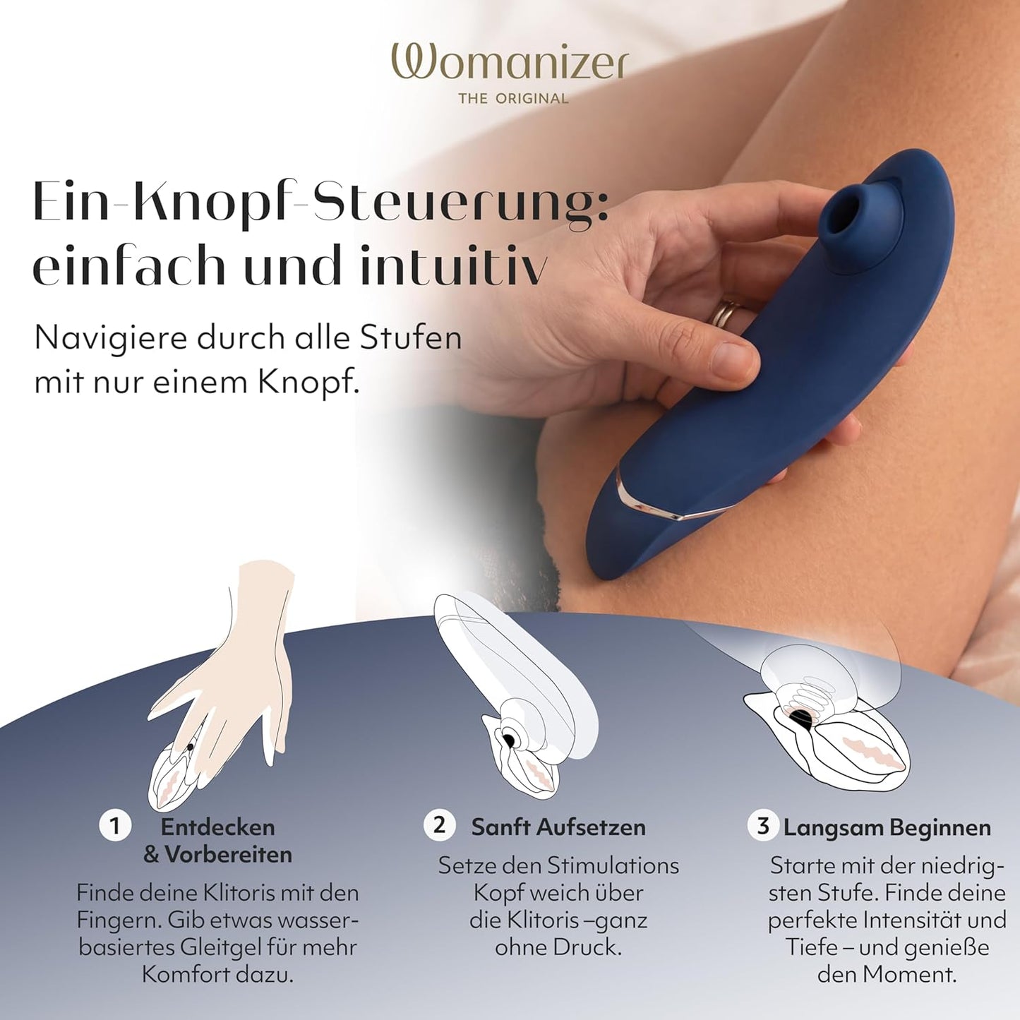 Premium Druckwellenvibrator, Blaubeere