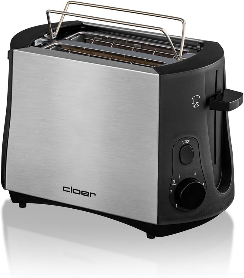 Toaster 3419, Edelstahlgehäuse 2 Scheiben Single