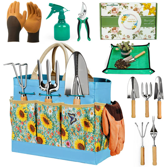 11-teiliges Gartenwerkzeug-Set, Blau