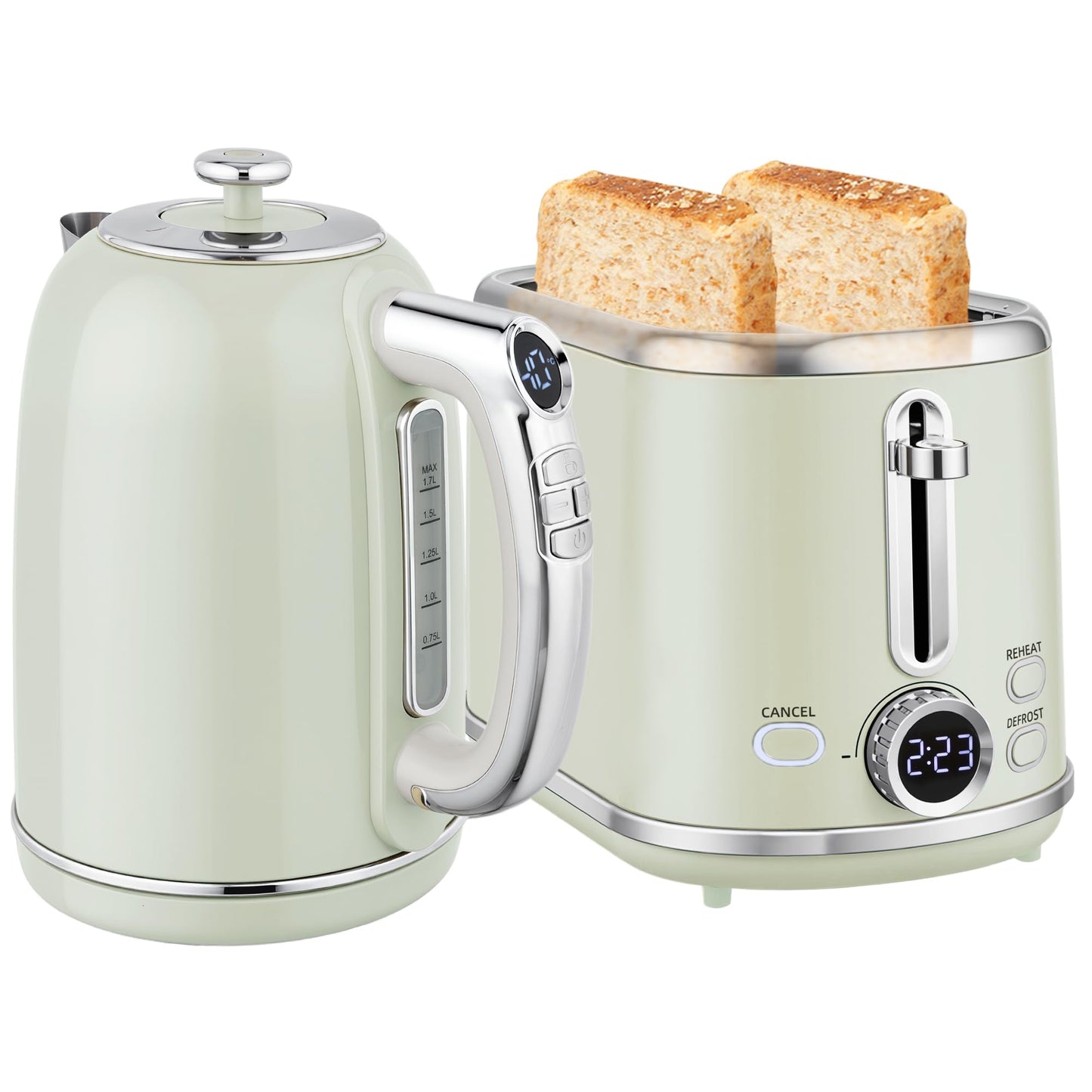 Wasserkocher-Toaster-Set, Grau