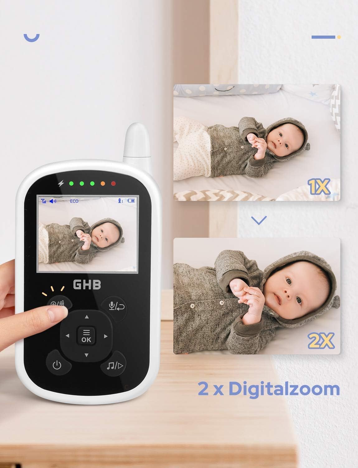 Babyphone mit Kamera und ECO-Modus