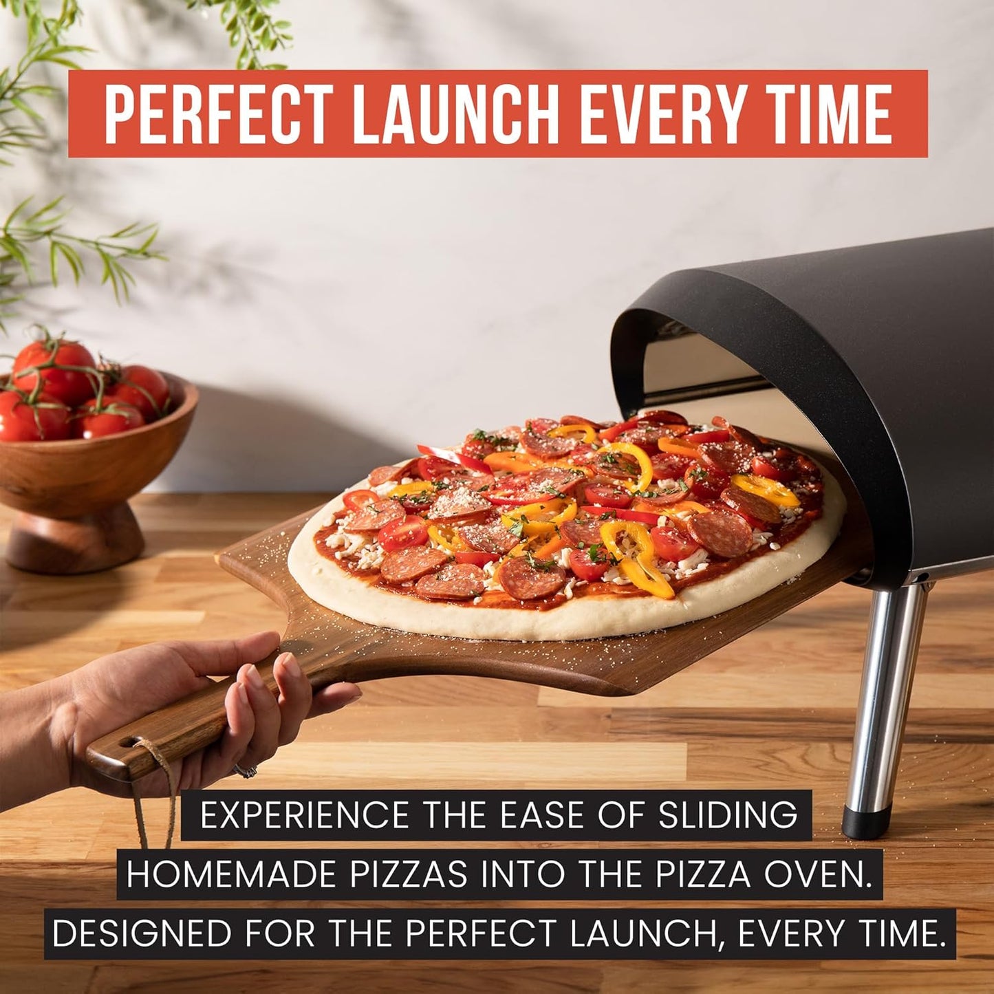 Pizzaschieber mit langem Griff, 35,5 cm