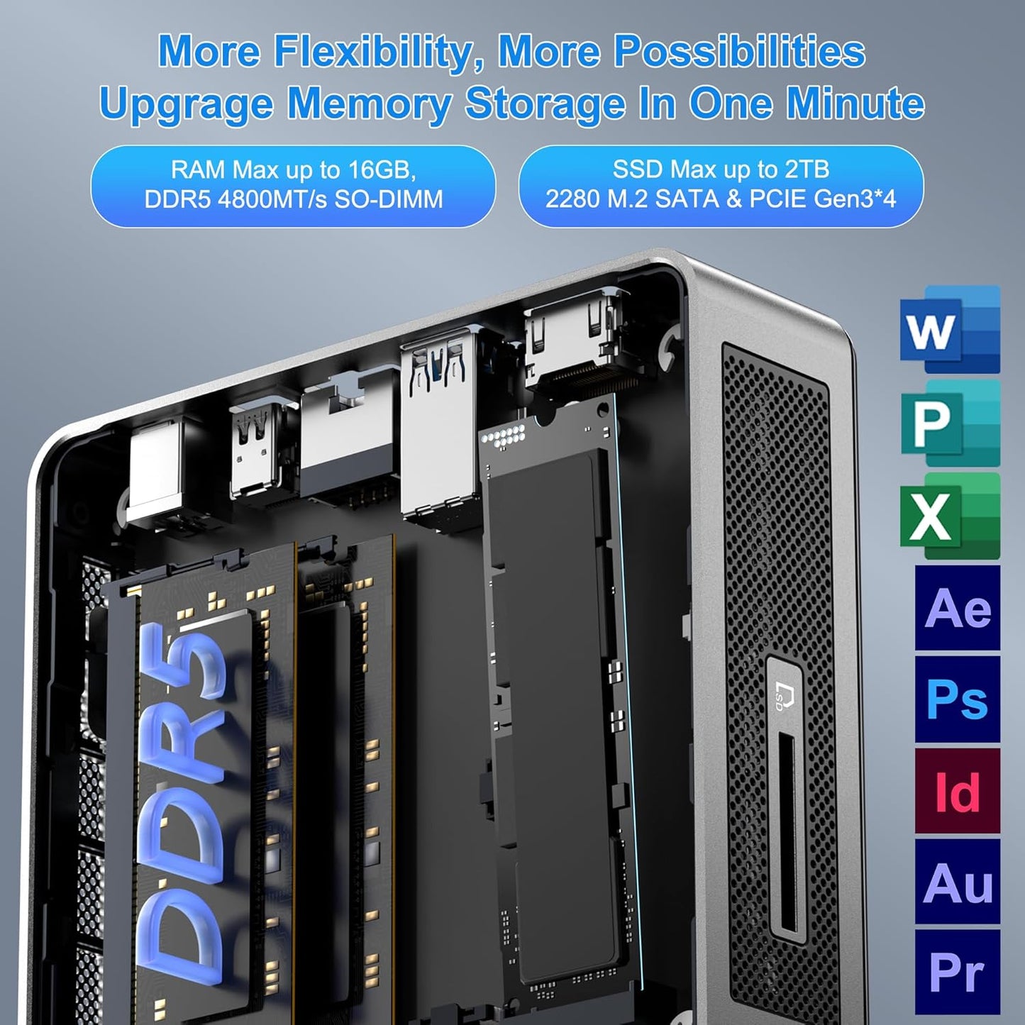 NUC Mini-PC mit Intel Alder Lake N100, AIR12 N100(16+512)