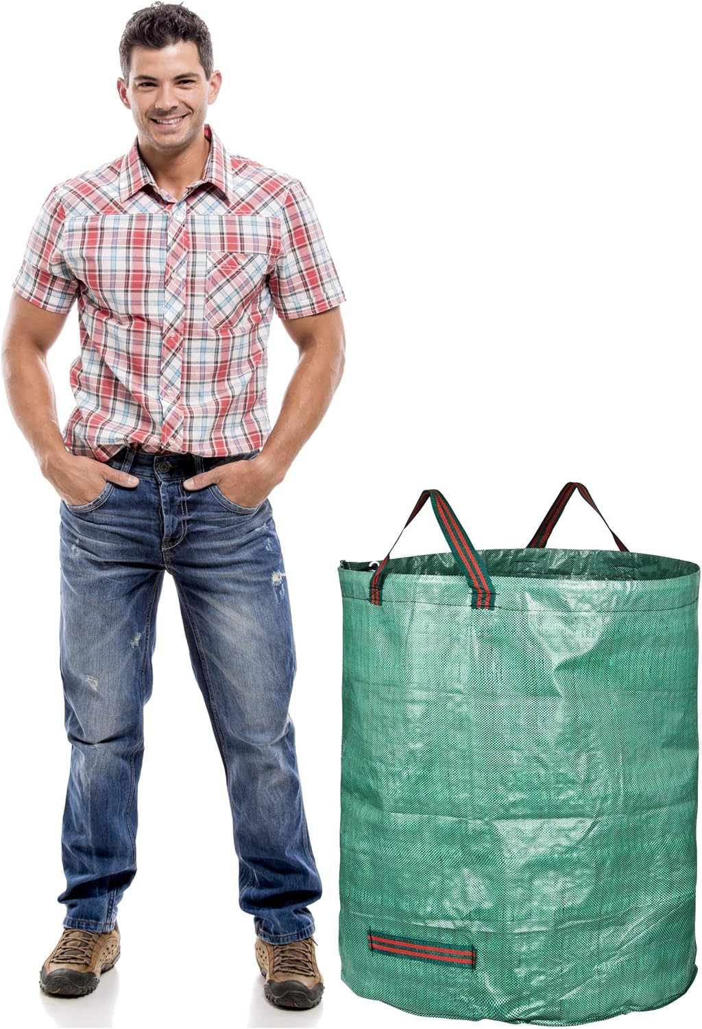 3-teiliges Gartenabfallsack-Set, faltbar, 3x 272 Liter