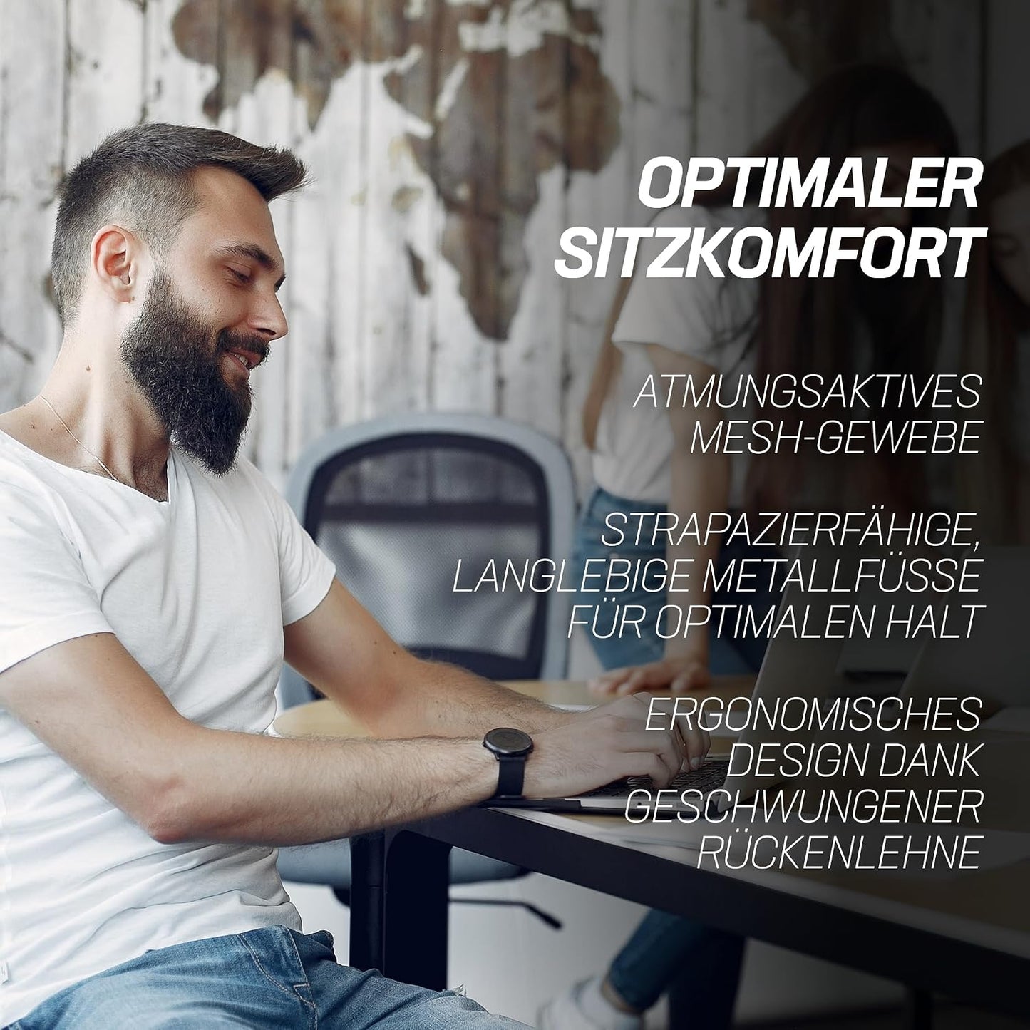 Ergonomischer Bürostuhl, Rot