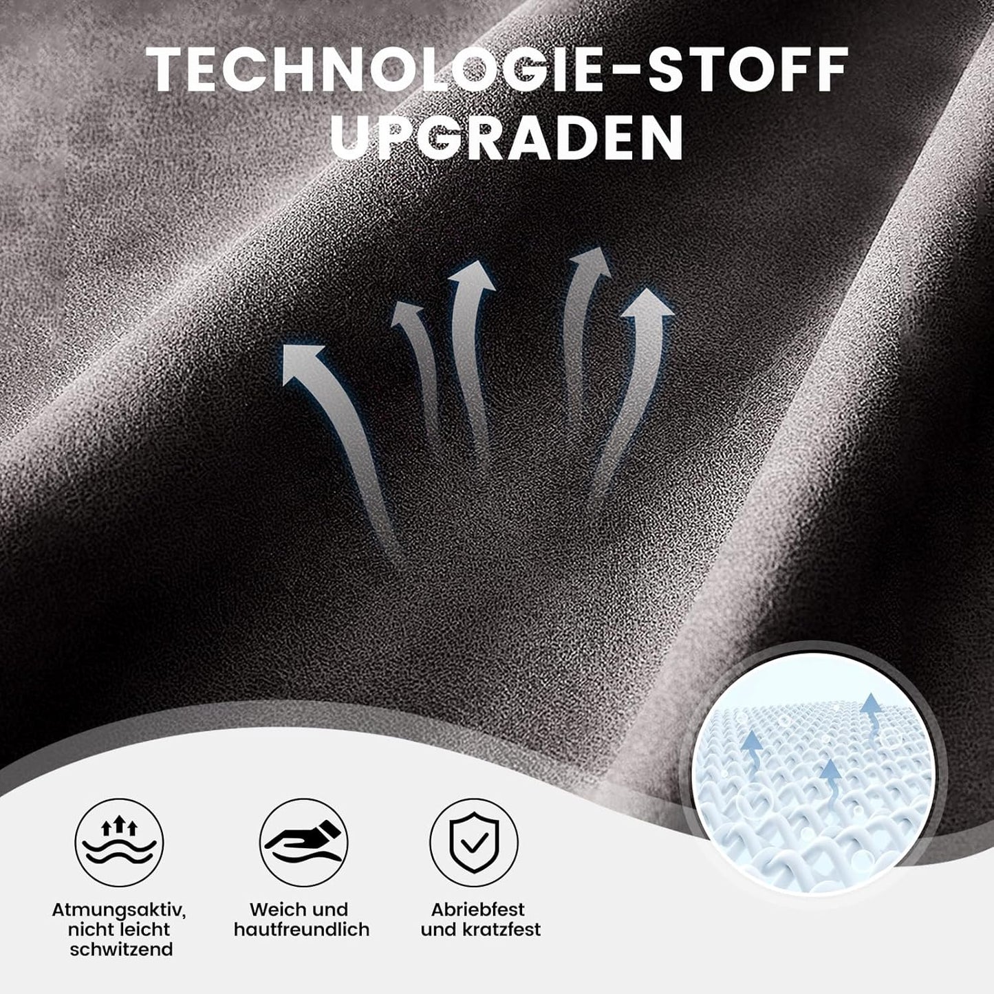 Ergonomischer Gaming-Stuhl mit Fussstütze, Braun