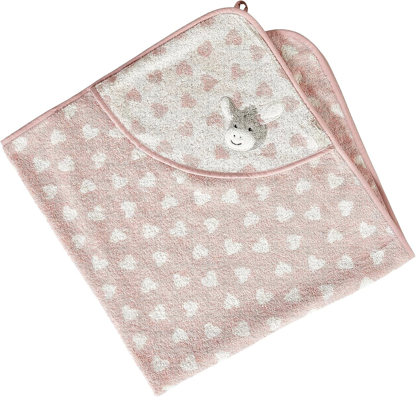 Baby-Kapuzentuch Emmi Girl 100 x 100 cm, Esel Emmi Girl Herzen flora rose 100 x 100 cm Single