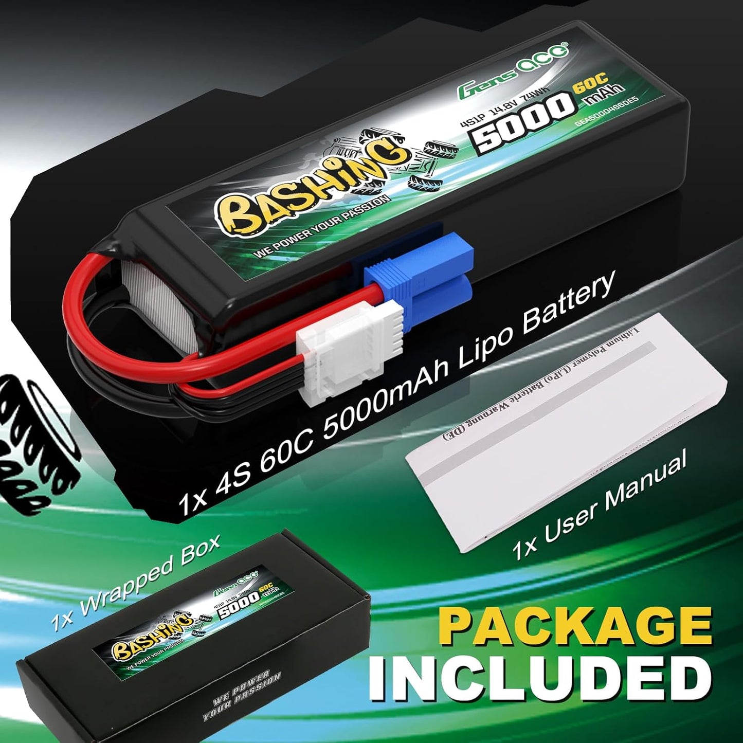 RC 4S LiPo Akku 5000mAh