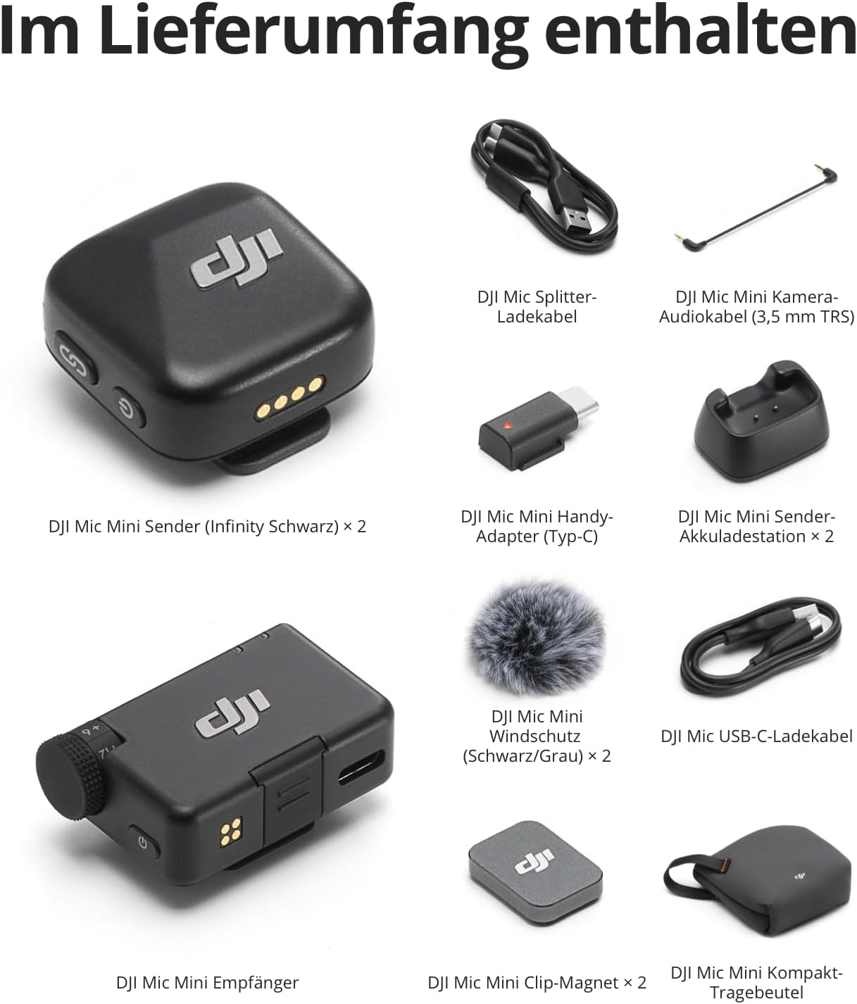 Mic Mini, Mic Mini (2 Sender + 1 Empfänger) Standard