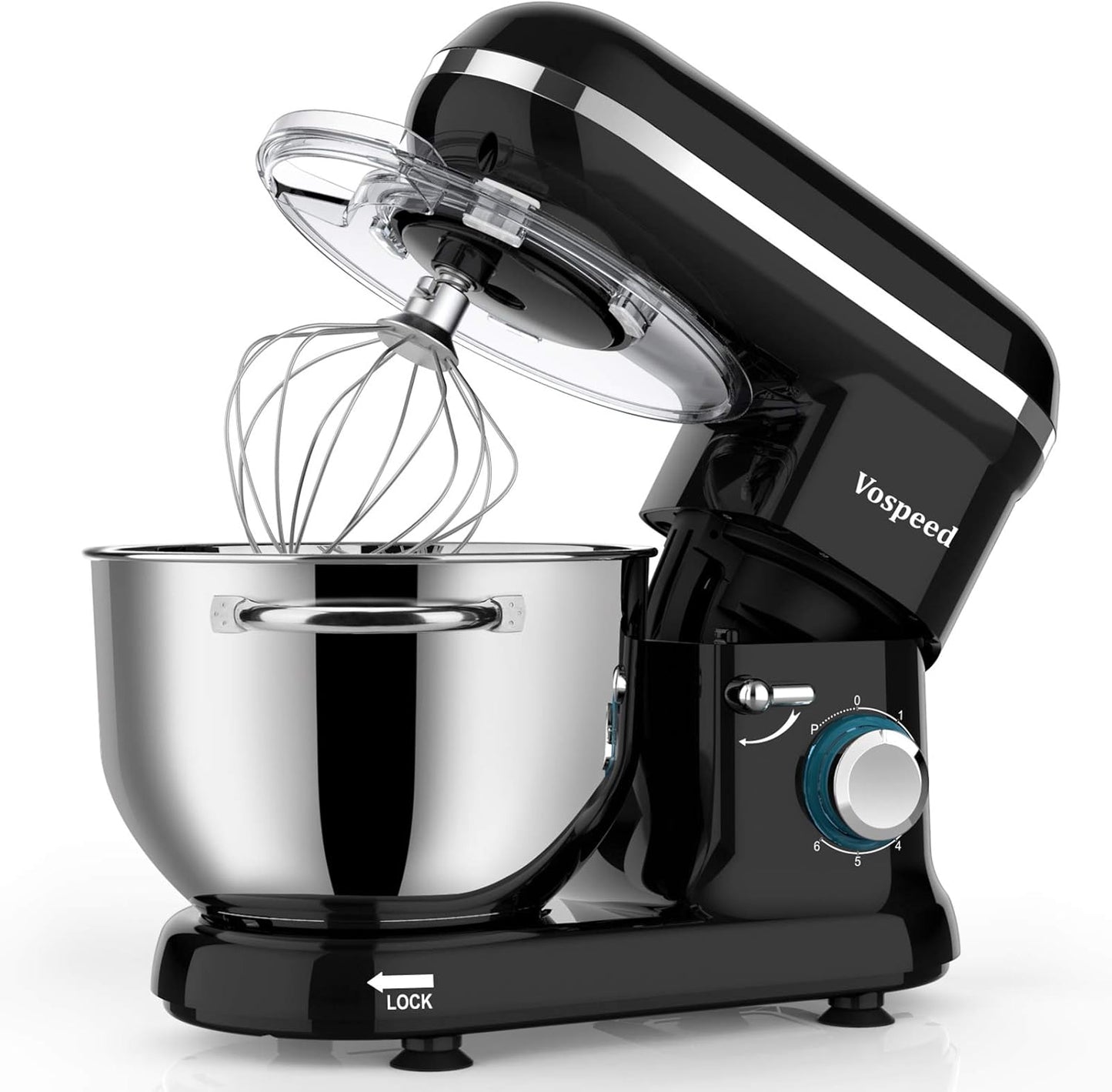 Küchenmaschine mit 6 Geschwindigkeiten, Schwarz