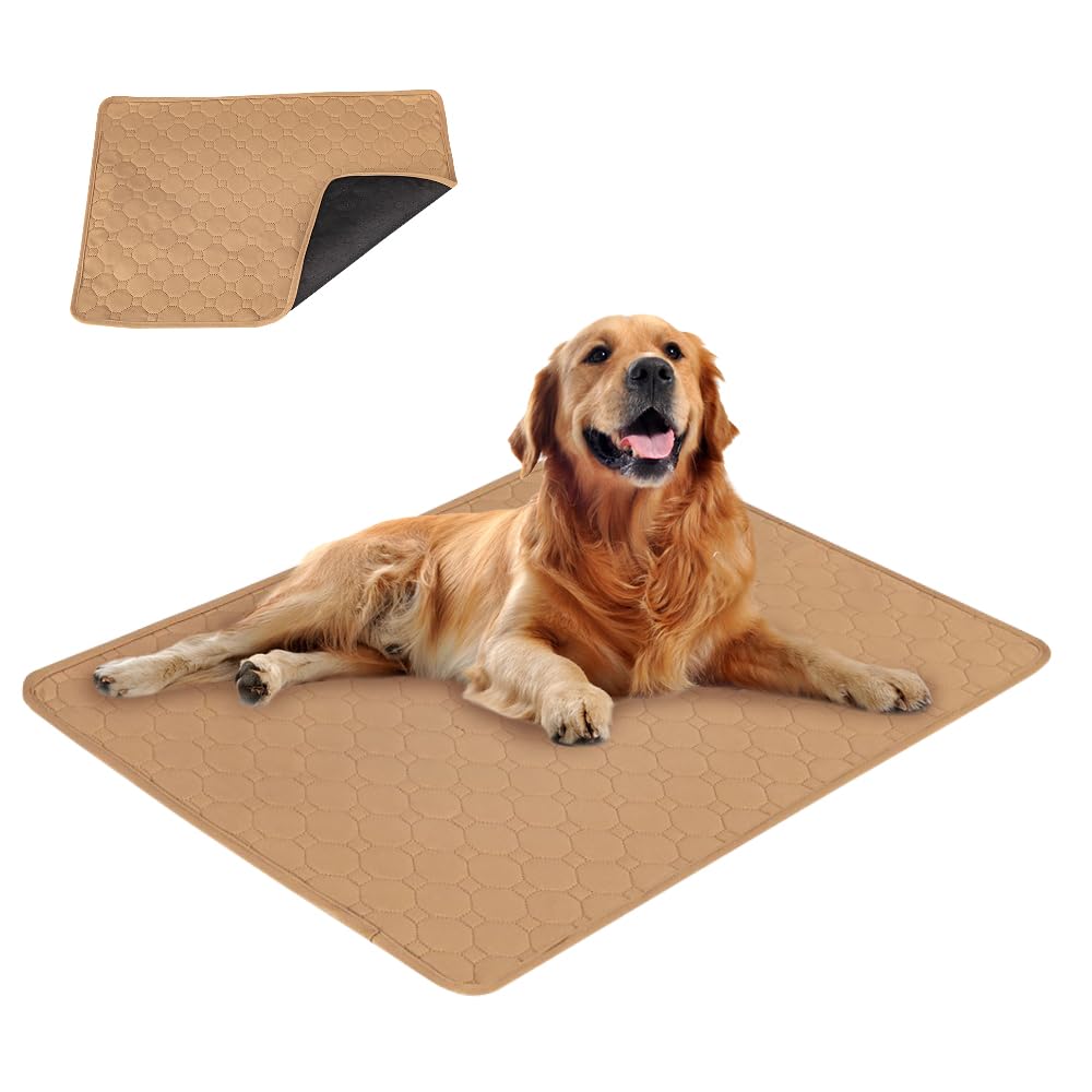 Waschbare Welpen-Trainingsunterlage, XL:(150x90cm) Beige-1 Stück