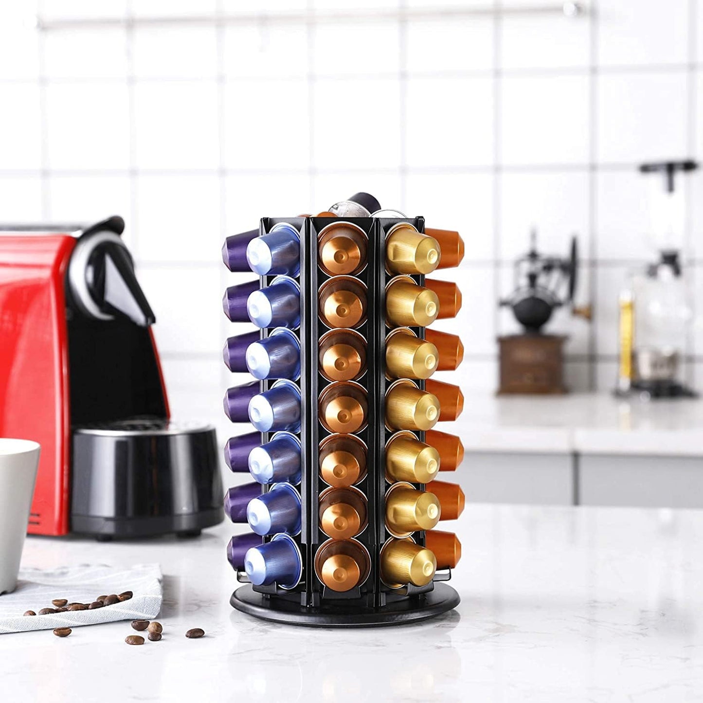 Kaffeekapselhalter mit 360-Grad-Drehung, 56+