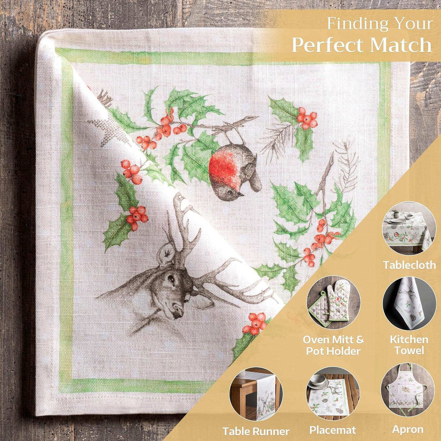 4er-Set Stoffservietten für Weihnachten, 19 - Christmas Dew