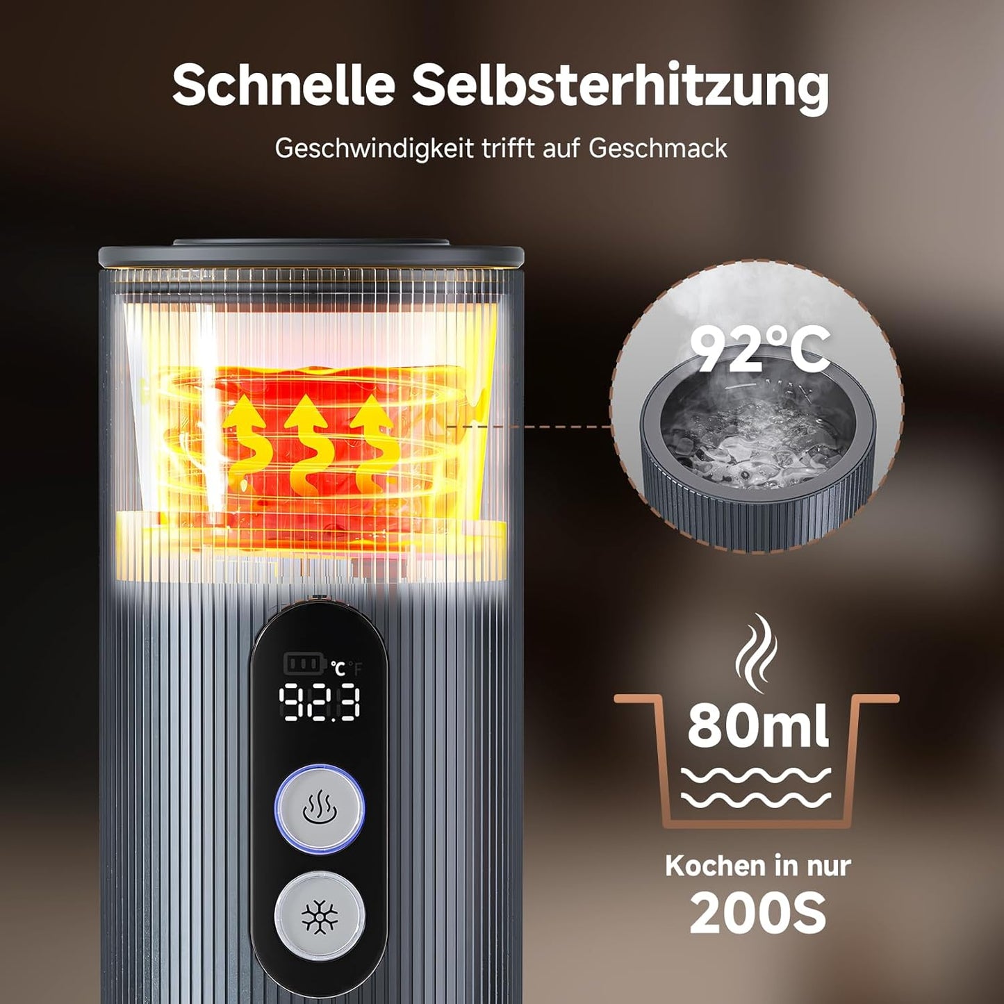 Tragbare Espressomaschine mit Akku & USB-C, Green
